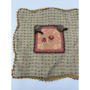 SWEET DREAMS Neiman Marcus Throw Pillow COVER Beaded Floral  Maximalist Decor